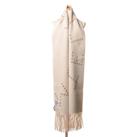 ステラマッカートニー stella mccartney ロゴスカーフ ウール キャメル