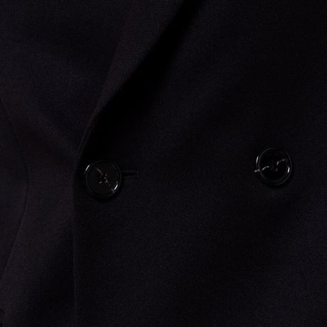 ラフシモンズ RAF SIMONS Classic doublebrested coat with uniform pockets リサイクルポリエステル ブラック