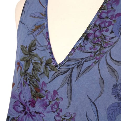 インポートブランド import brand プルマナック PLOUMANAC'H ノースリブラウス コットン 花柄ダークブルー