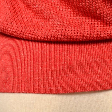 アニオナ AGNONA ポロ襟セーター カシミアシルク麻 レッド