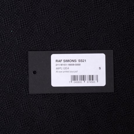ラフシモンズ RAF SIMONS オールオーバープリントロールネックTシャツ スパイラルパープル