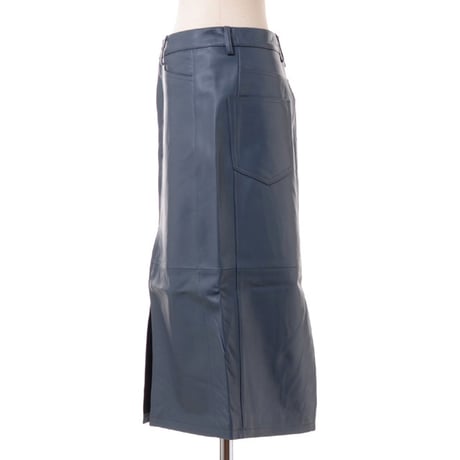 プロエンザスクーラー Proenza Schouler レザーストレートスカート レザー ペトロール