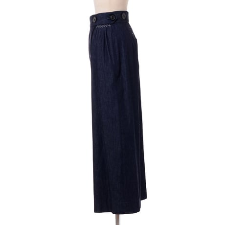メゾン マルジェラ Maison Margiela タック使いボトムス コットン ブルーデニム