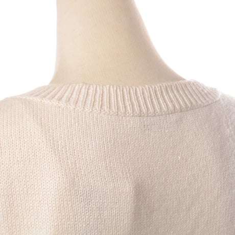 ブルネロクチネリ Brunello Cucinelli Vネック長袖セーター カシミアシルクニット ホワイト