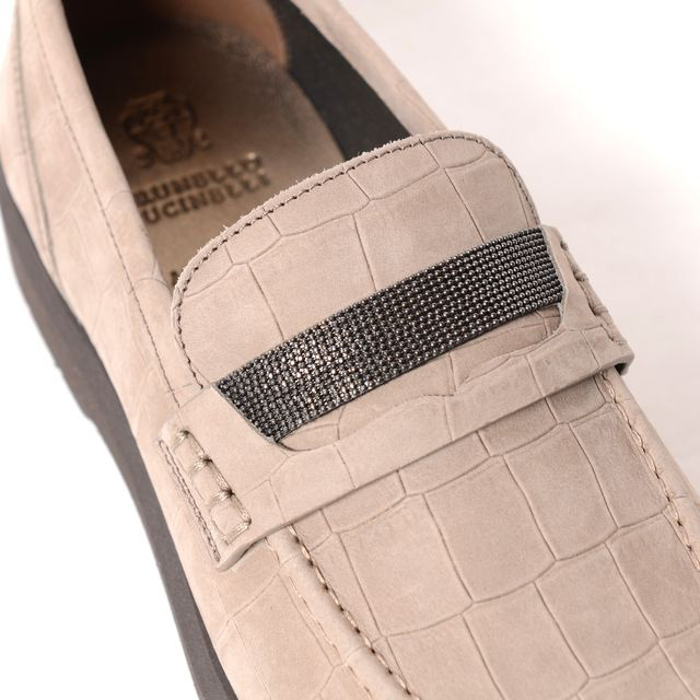 ブルネロクチネリ Brunello Cucinelli ペニーローファー ヌバック型