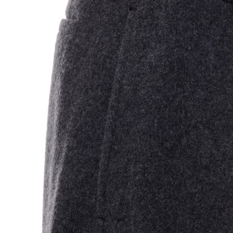 ルメール LEMAIRE ワイドパンツ 厚手のウールカシミア グレイ