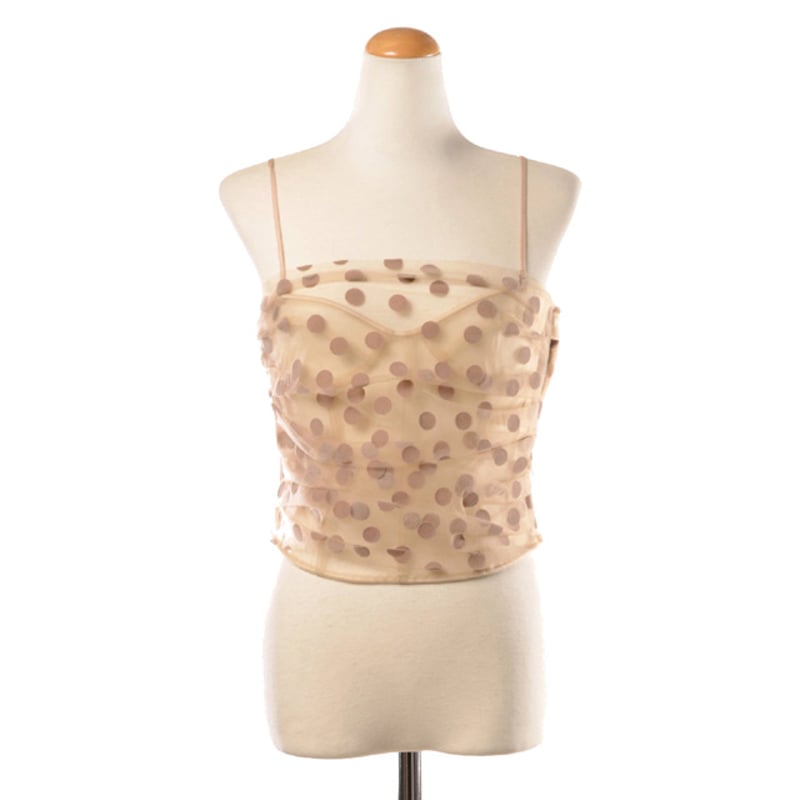 チカ キサダ chika kisada ビスチェ ナイロン ベージュドッド | YOKOAUNTY