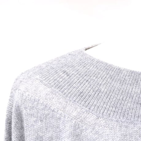 エルマノシェルビーノ ermanno scervino ワイドレース長袖セーター カシミア ライトグレー