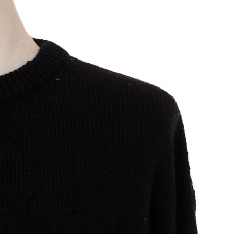 ブルネロクチネリ Brunello Cucinelli 丸襟長袖セーター カシミアシルク ブラック