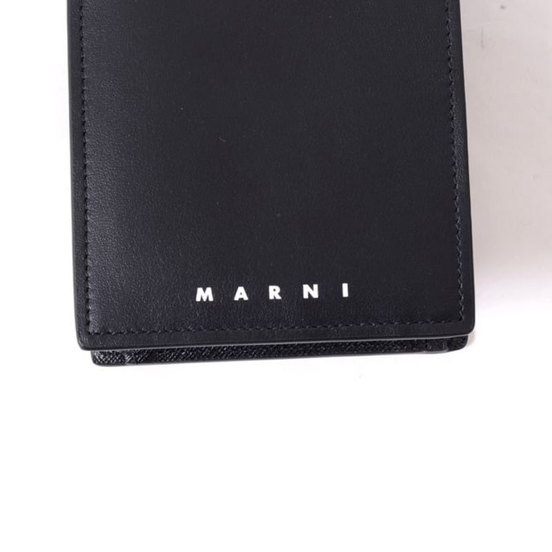 マルニ Marni 二つ折り財布 サフィアーノレザーナッパーレザー 