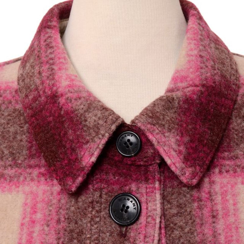 イザベルマラン ISABEL MARANT シャツコート フラノ ピンク イザベルマラン ISABEL MARANT シャツコート フラノ ピンク