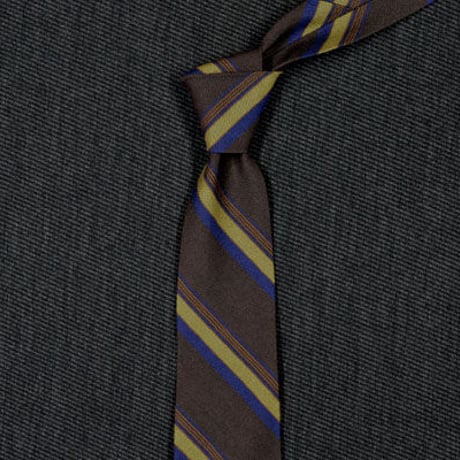 Mellow  Stripe Neck tie C/＃セピア