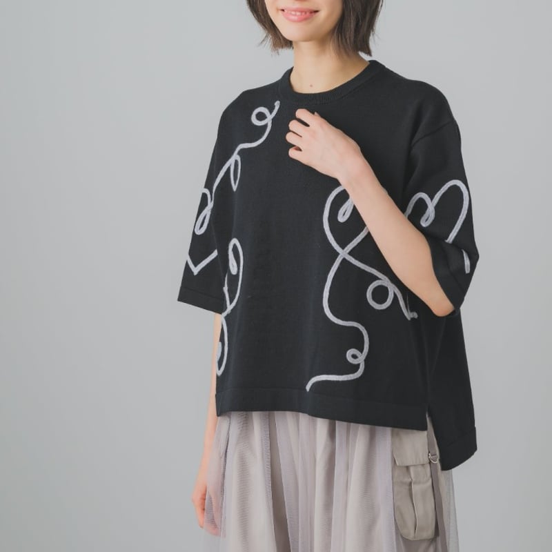 4/24Live☆コード刺繍ニット(70060-5105) | KEIZUselecct On
