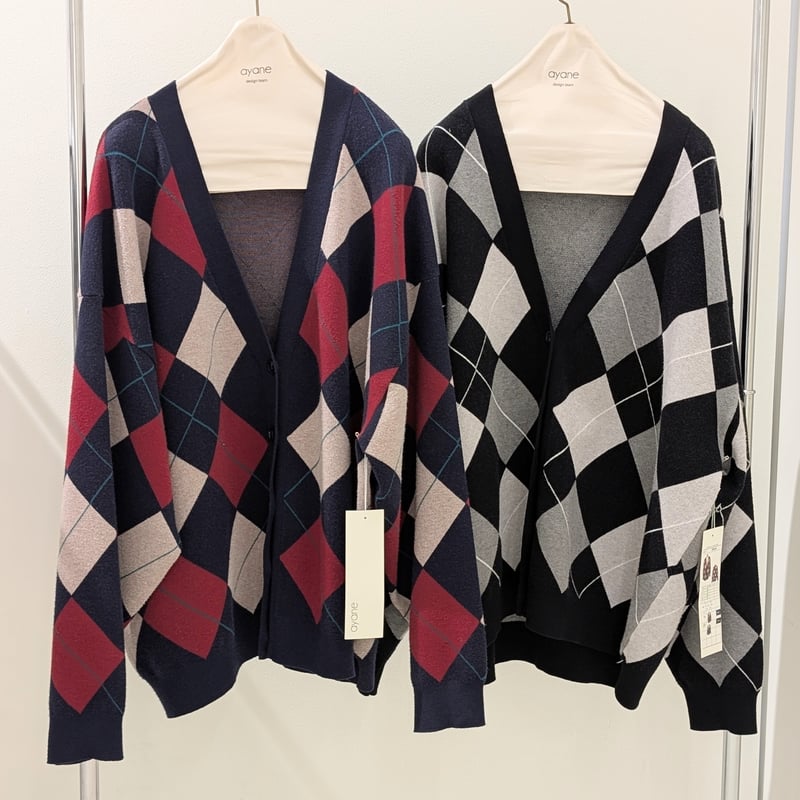 【専用】REVERE ツートーンアーガイル カーディガン September 11, 2025 [special] Revere Mohair Cardigan (60s L