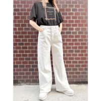 9/26Live☆ニューワイド デニム ホワイト(WJ191) | KEIZUselecct