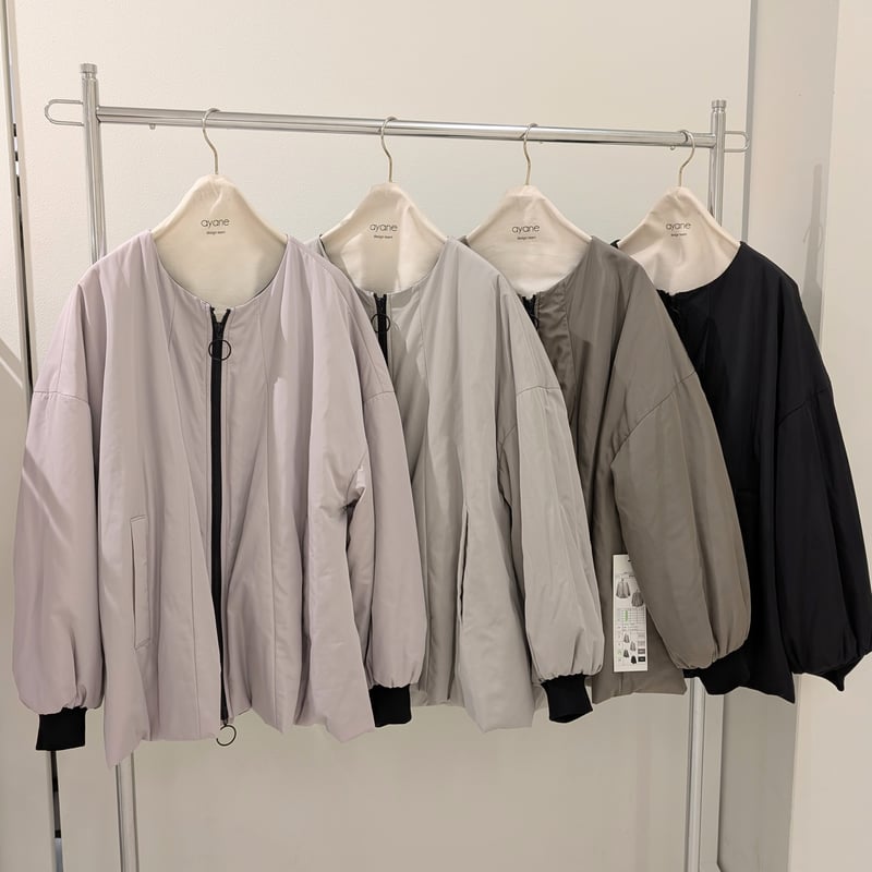 ayane中綿フレアーコート モカグレー