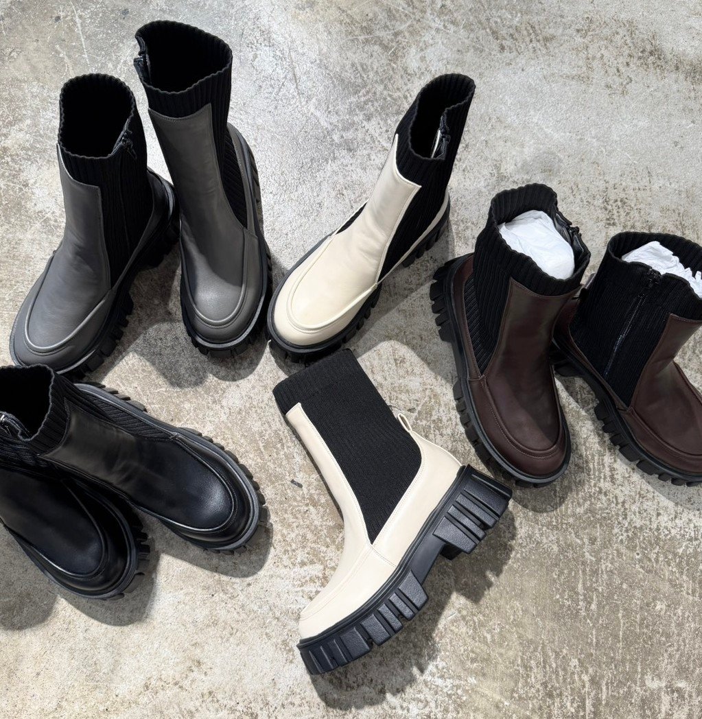 10/16Live☆リブニットコンビショートブーツ(24098) | KEIZUselecct