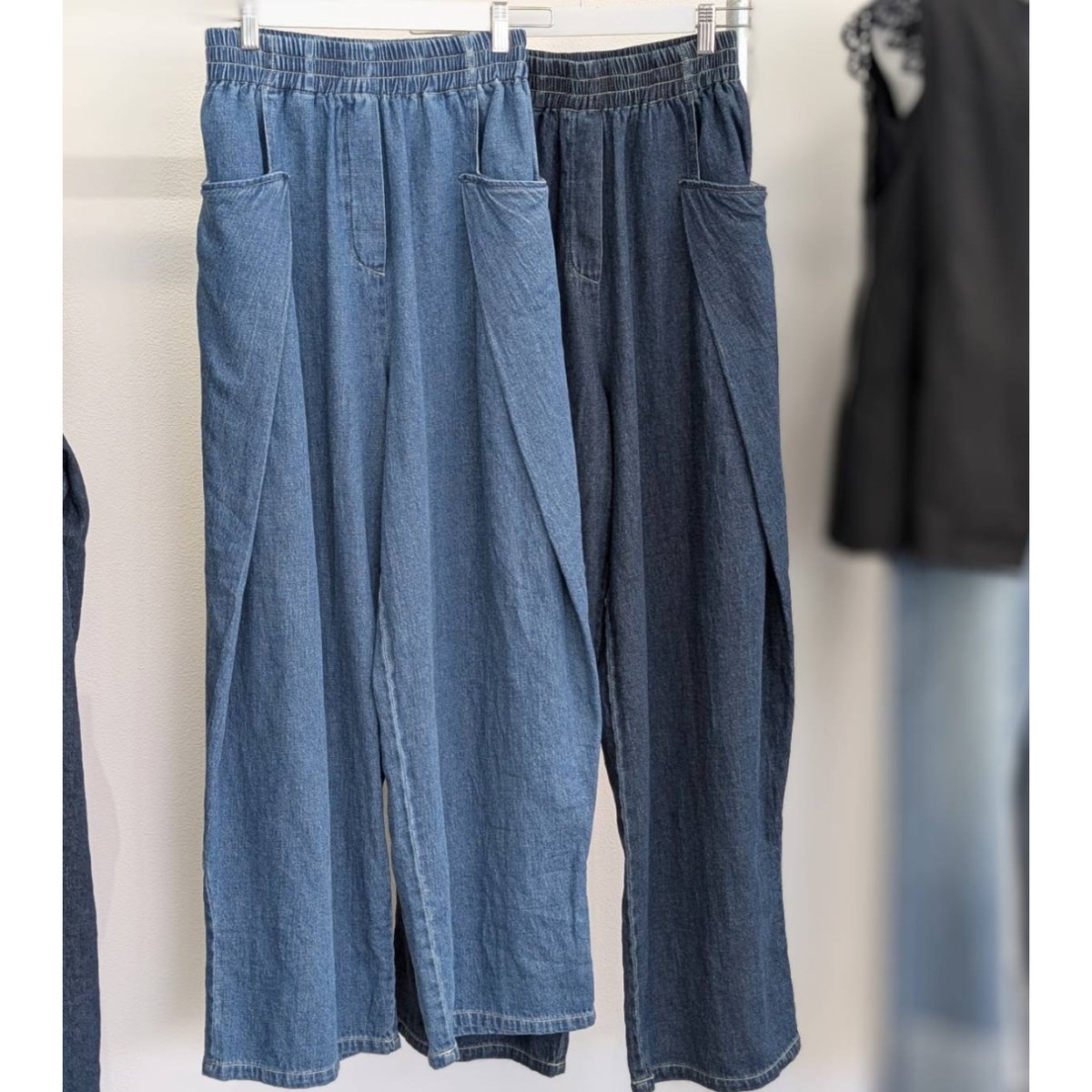 CYAN先行予約】オーバータックリネンデニムワイド(601464) | KEIZUselec