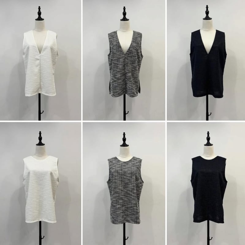 グリッターツイードVネックベスト(R543210) | KEIZUselecct Online