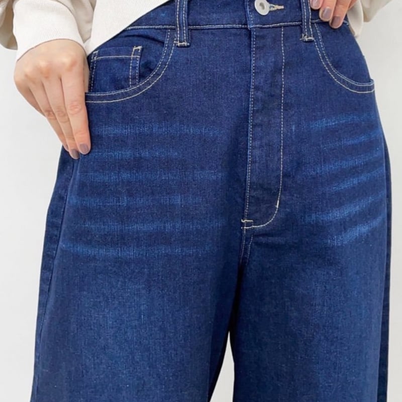 新色追加！10/3Live☆裾タックコクーンデニムパンツ(462-96033) | KEIZU