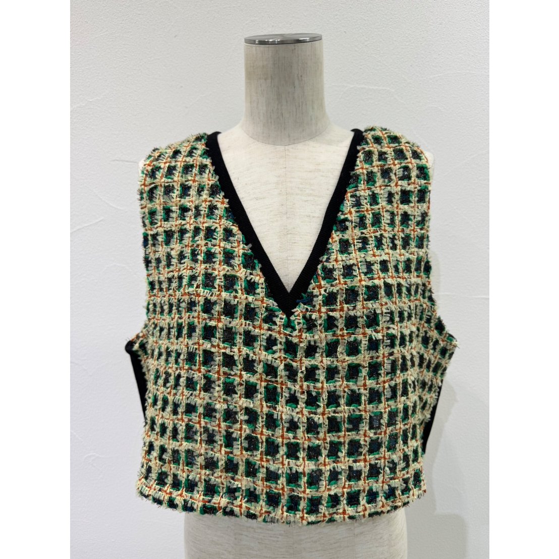 CYAN TOKYO フリンジツイードベスト CYAN ss2026先行予約】フリンジツイードリブベスト[610447