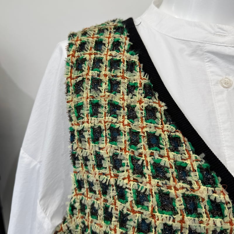 CYAN ss2026先行予約】フリンジツイードリブベスト[610447