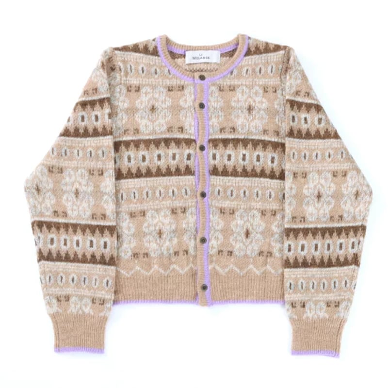 フェアアイル柄クルーネックカーディガン(8552102) | KEIZUselecct Onl