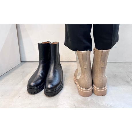 shrink レザーサイドゴアboots