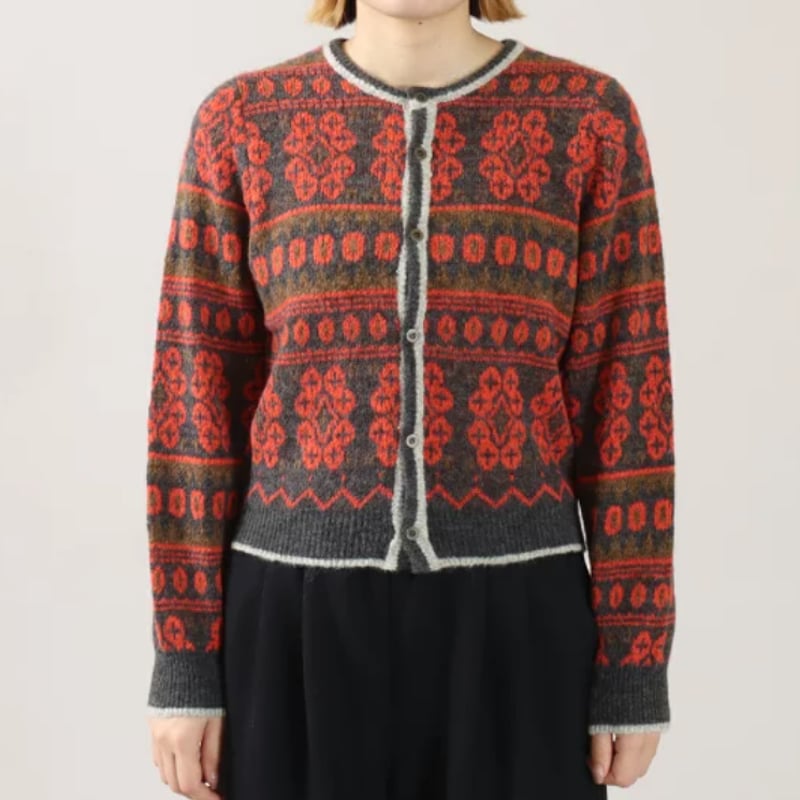 フェアアイル柄クルーネックカーディガン(8552102) | KEIZUselecct Onl