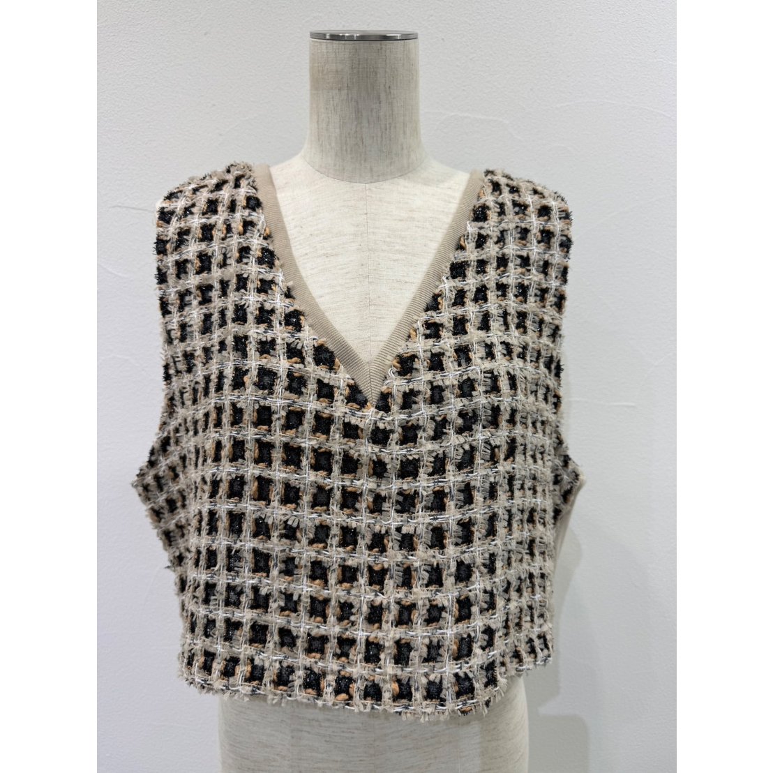 CYAN TOKYO フリンジツイードベスト CYAN ss2026先行予約】フリンジツイードリブベスト[610447