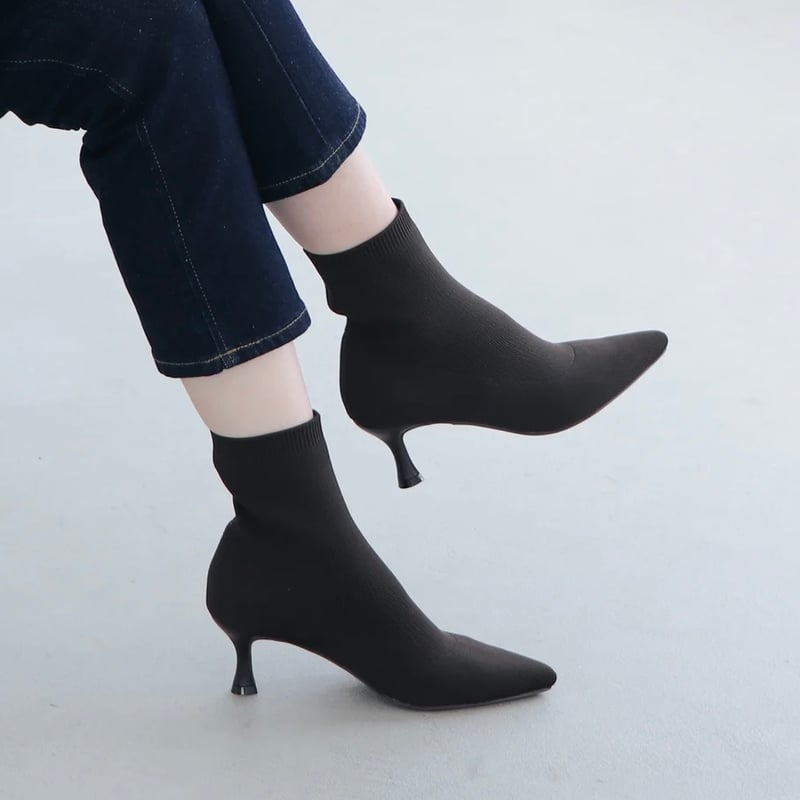 ピンヒール an】1color/ 14cmヒール/ ビジュー/ ハイヒール/ ピンヒール