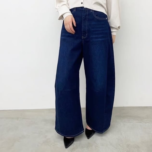 新色追加！10/3Live☆裾タックコクーンデニムパンツ(462-96033) | KEIZU