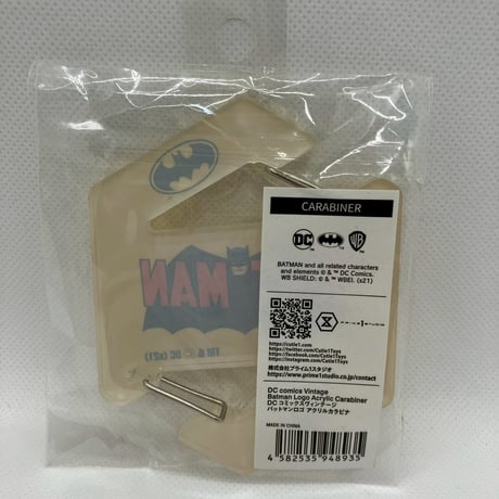 DC コミックスヴィンテージ バットマンロゴ アクリルカラビナ