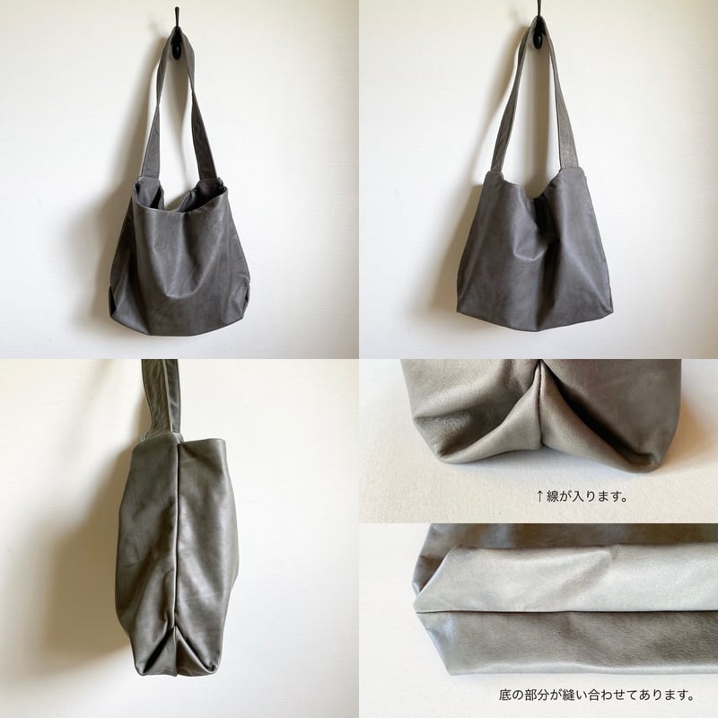 ミドルショルダー leather 斜めがけ black,gray | odd
