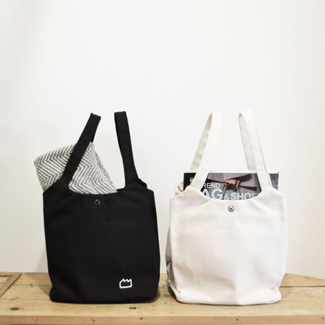 サロペットバッグ　black &  white