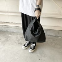 ミドルショルダー leather  肩掛け58cm  black,gray