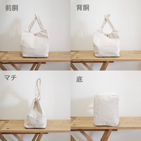 サロペットバッグ　black &  white