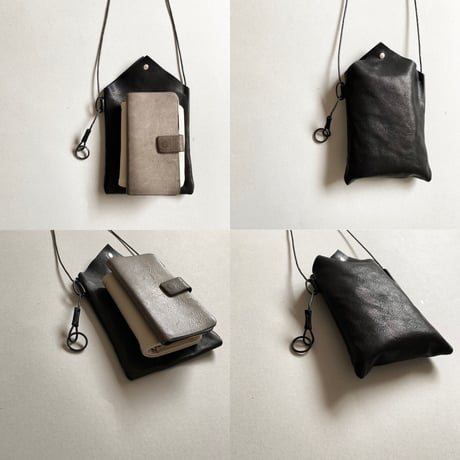 とんがりポシェット　black
