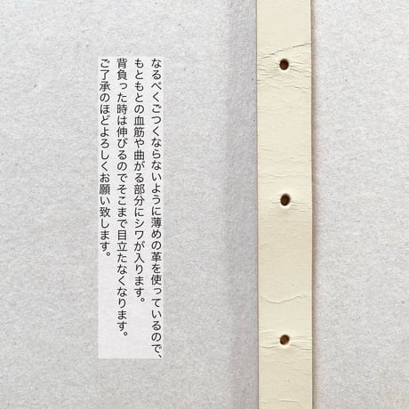 くつした zip bag ivory