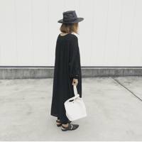 サロペットバッグ　black &  white
