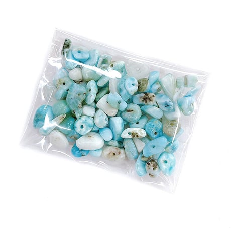 【穴あき】さざれ石 天然石 ラリマー 20g 高品質 [G-36]
