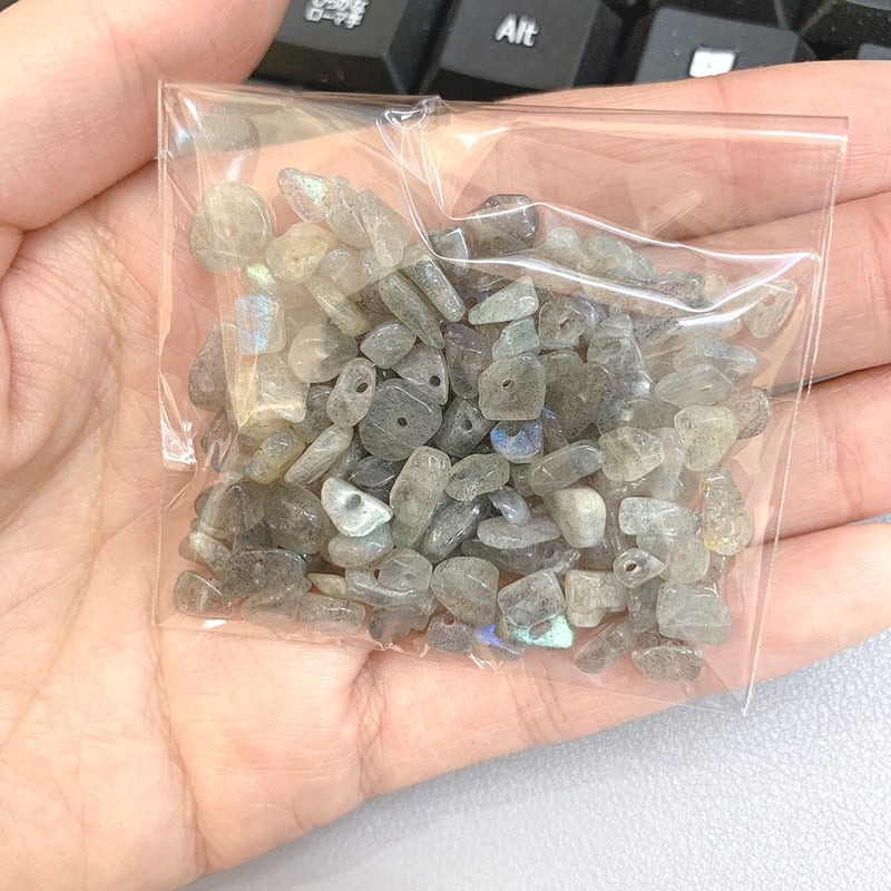 高級ランク】【穴あき】さざれ石 ラブラドライト 天然石 10g [G 高級ランク】【穴あき】さざれ石 ラブラドライト 天然石 10g [G