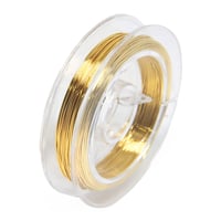 316Lサージカルステンレス 18KGP ワイヤー ゴールド アクセサリー用 10m 0.3mm/0.4mm/0.5mm/0.6mm/0.7mm [1200]