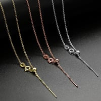 スライドアジャスター付き ネックレスチェーン あずきチェーン S925 極細 1mm 華奢 金属アレルギー対応 [1314]