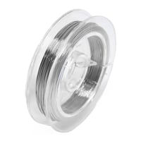 316Lサージカルステンレス 18KGP ワイヤー シルバー アクセサリー用 10m 0.3mm/0.4mm/0.5mm/0.6mm/0.7mm [1201]