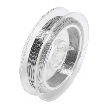316Lサージカルステンレス 18KGP ワイヤー シルバー アクセサリー用 10m 0.3mm/0.4mm/0.5mm/0.6mm/0.7mm [1201]
