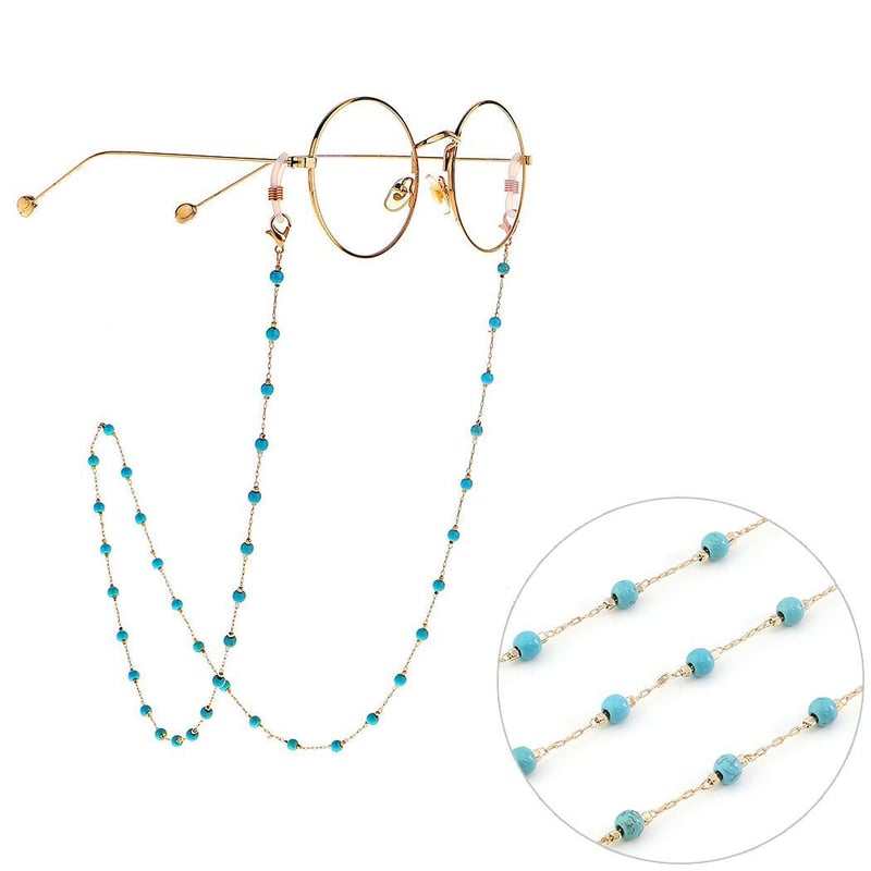 天然石 ターコイズ メガネチェーン マスクストラップ グラスコード