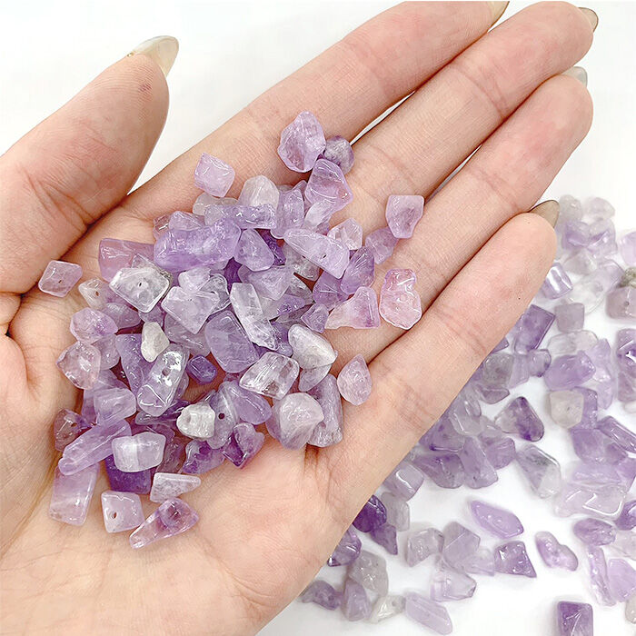 穴あき】さざれ石 天然石 ラベンダーアメジスト 20g | UNI STONE