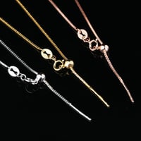 スライドアジャスター付き ネックレスチェーン ベネチアンチェーン S925 極細 0.6mm 華奢 金属アレルギー対応 [1315]