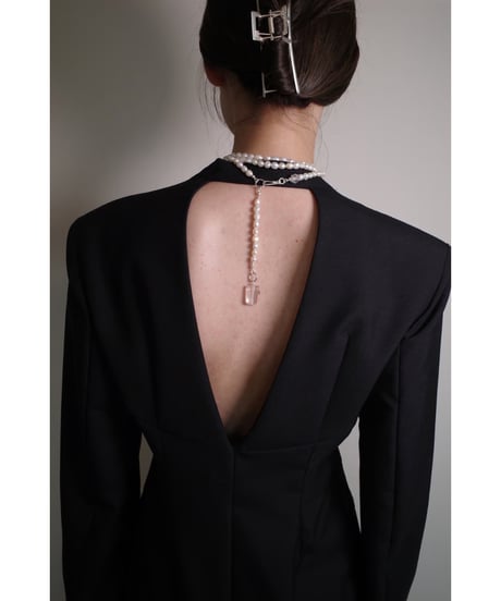 LONG PEARL NECKLACE <SQUARE>